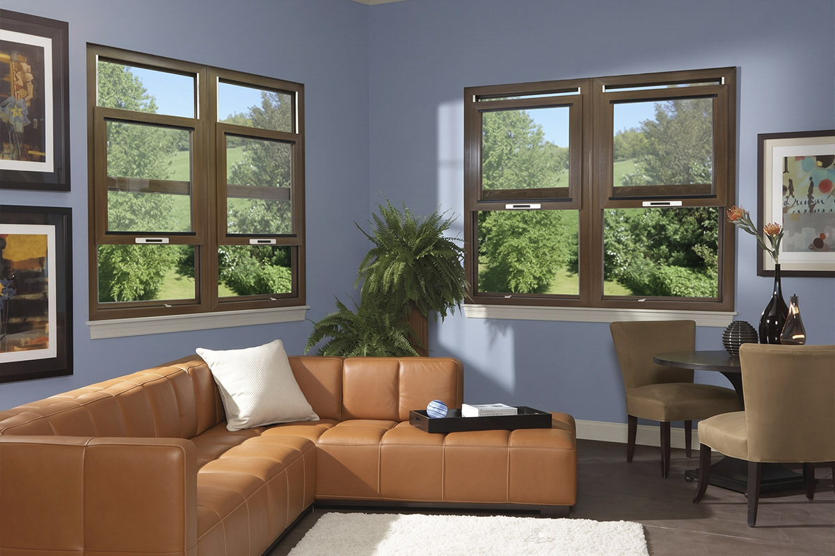 Bright room with large windows